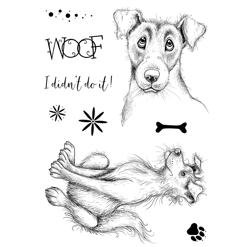 

6x8 inch Jeeves and Woofster Clear Stamp Dogs Animals Transparent Silicone Stamps for DIY Scrapbooking Crafts Cards 2022 new X15