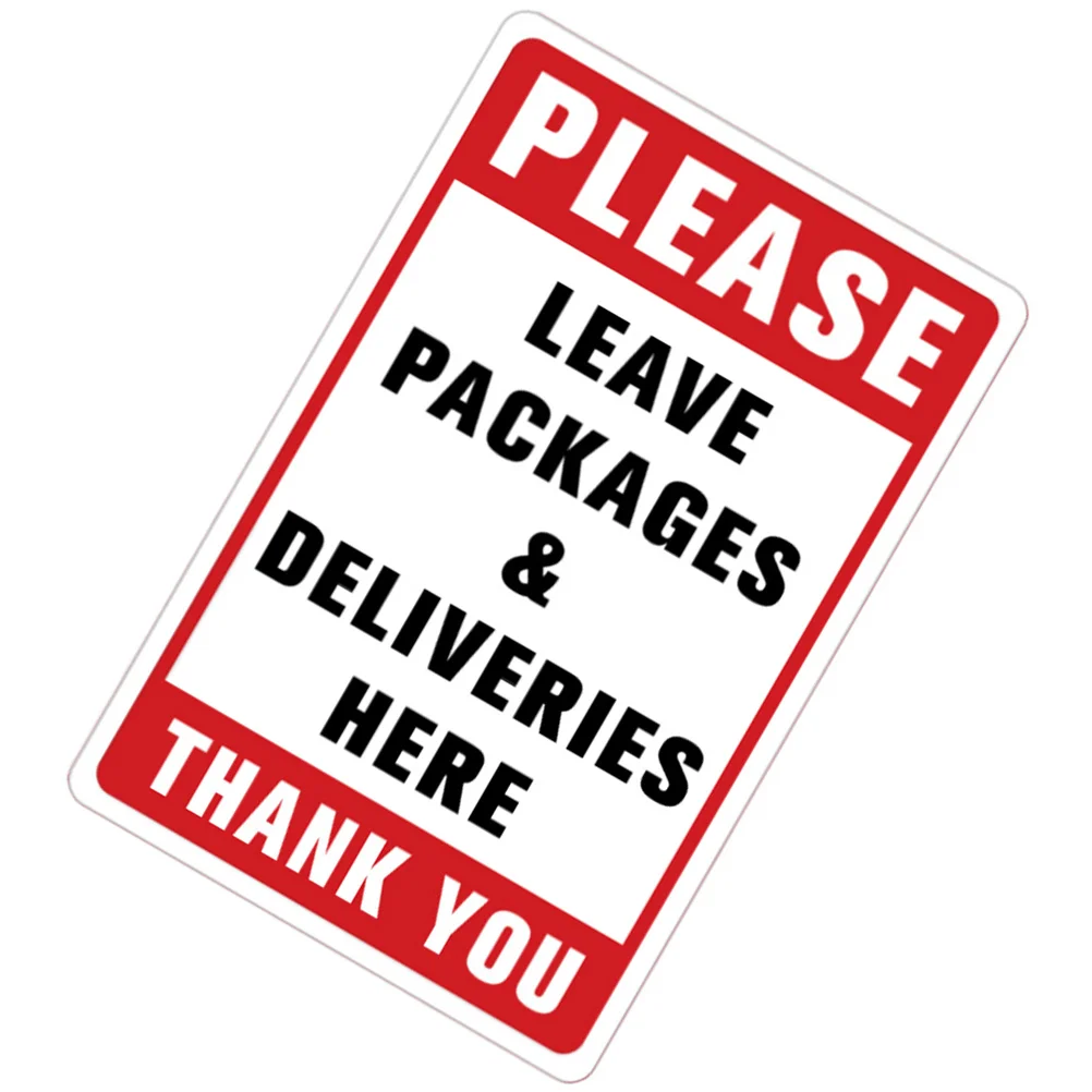 

Yard Packages Deliveries Here Decal PVC Wall Sticker Leaving Delivery Here Warning Sign Wall Sticker