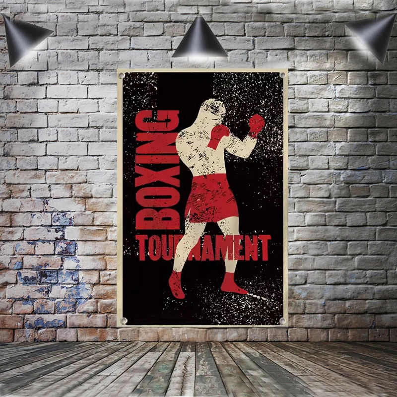 Постер для фитнеса бокса спортзала соревнований клубов флаг из полиэстера 90*150 см