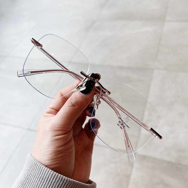Оправа для очков без оправы в Корейском стиле мужчин и женщин