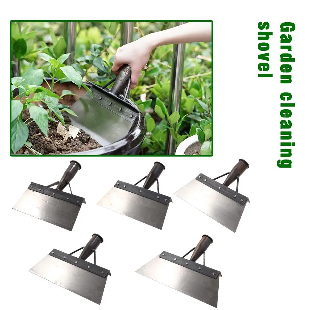 

Multipurpose Garden Cleaning Shovel Head Pig Farm Pigeon Manure Hand Chicken Weeding Garden Steel Shovel Coop Stainless Sho G6O5