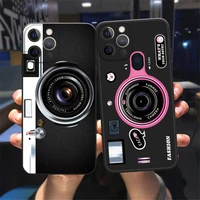 fashion retro camera phone case for iphone 11 12 13 pro max x xr xs max x 6s 8 7 plus 13mini luxury color soft tpu silicone case