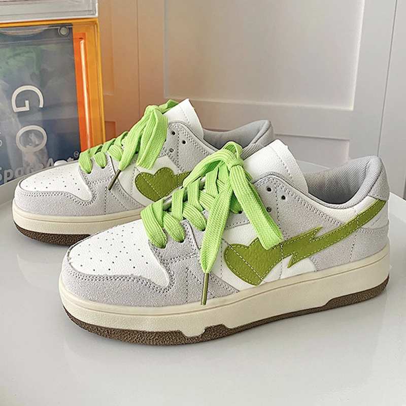 

Large Size 35-42 Ladies Vulcanized Shoes Lace Up Women Sneakers Sewing Luxury Running Shoes Women Flat Shoes Chaussure Femme