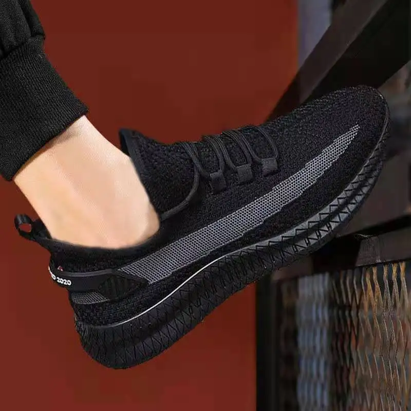

New old Beijing cloth shoes breathable leisure sports men's running trendy shoes flying woven trendy men's shoes