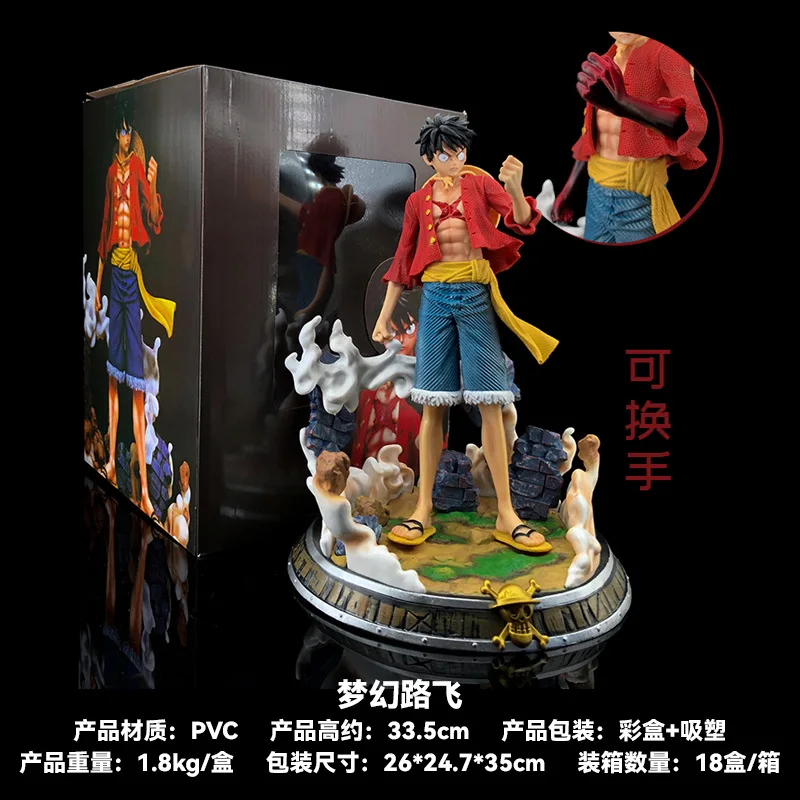 

33CM Boxed Hot Anime One Piece Monkey D Luffy PVC Action Figure Statue Collection Model Kids Toys Doll Toy Anime Model