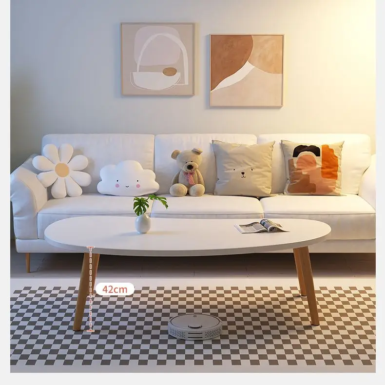 Деревянный минималистичный маленький боковой столик эстетичный журнальный в