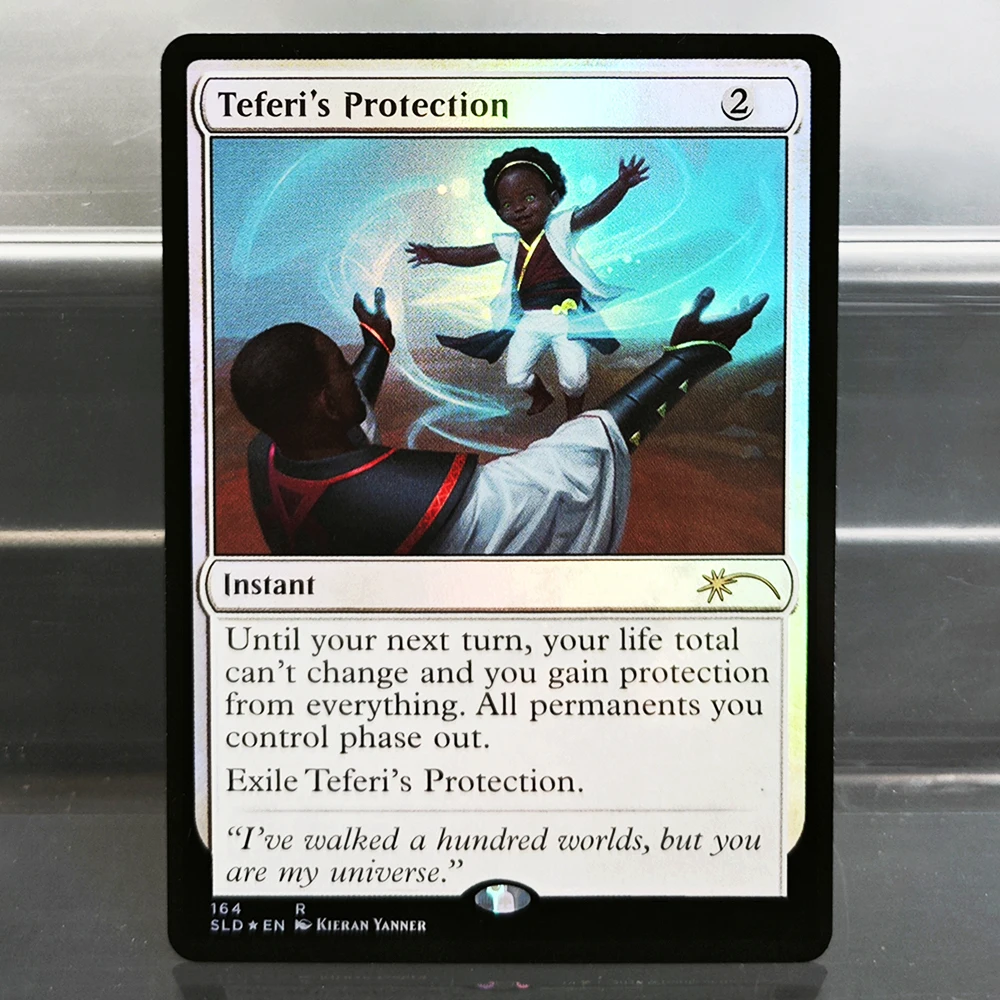 Фото Коллекционные карты TCG: Редкие магические фольгированные карты — Выставка изобретателей/Мечи, превращенные в плужа/Защита Тейфериса — Игрушки, хобби, подарки для мальчиков №4