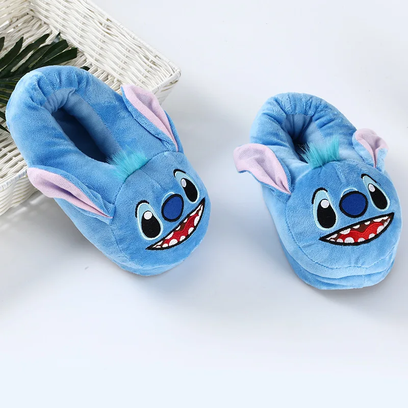 Хлопковые тапочки Stitch Disney зимняя теплая домашняя обувь с героями мультфильмов