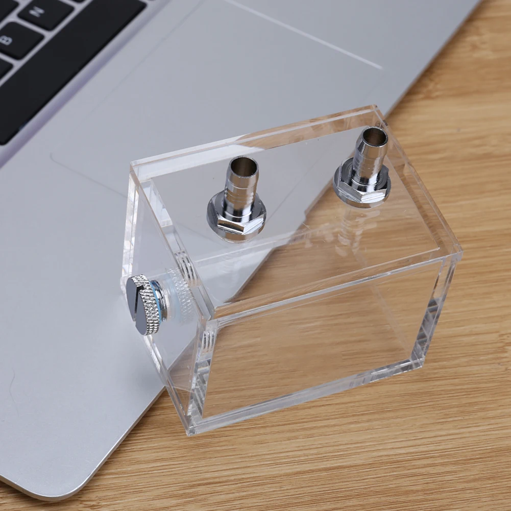 Резервуар для воды системы водяного охлаждения ПК с 2 трубчатыми соединителями 1