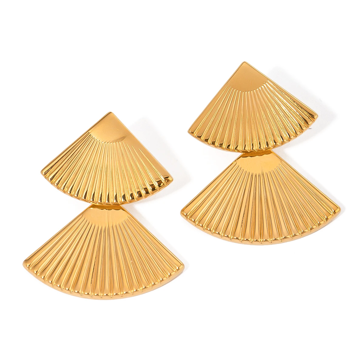 Минималистичные 18k винтажные двойные кленовые листья зубчатые серьги для женщин