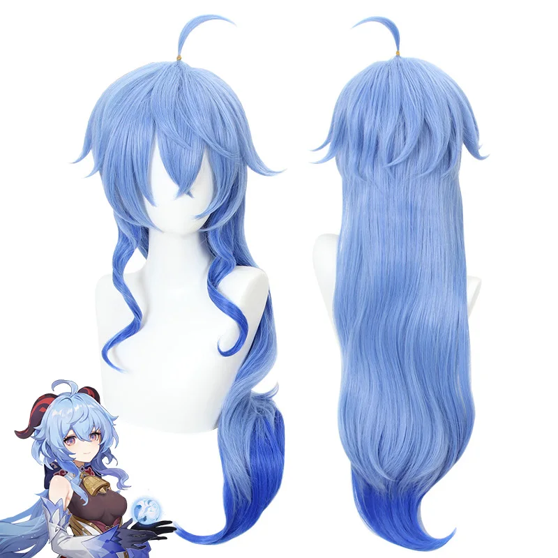 

Game Genshin Impact Ganyu Cosplay Long Blue Gradient Wig Anime Cosplay Wigs Halloween Heat Resistant Synthetic Wigs