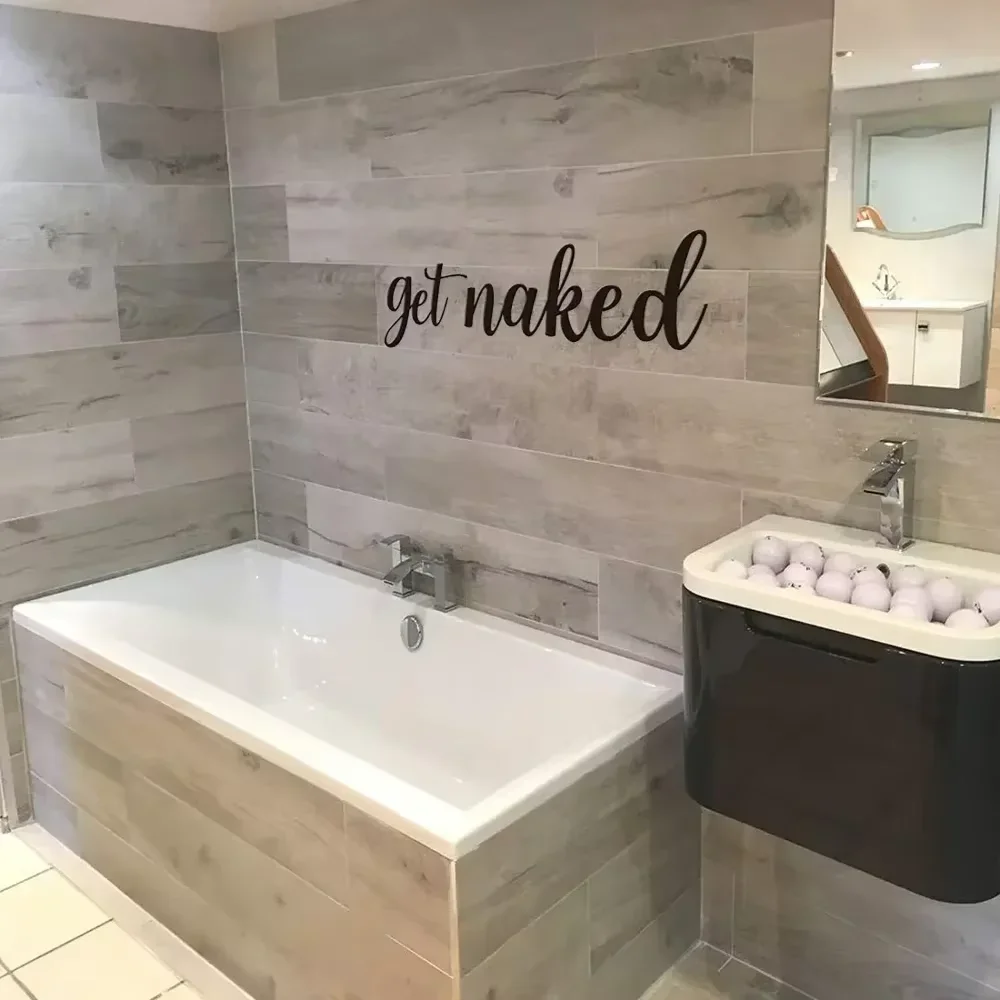 Черный Металлический Настенный Декор С Буквами Get Naked — Элегантный И Забавный Для