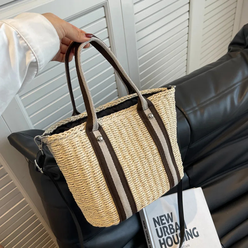 

Casual Women Straw Shoulder Messenger Bags Fashion Ladies Handbags Travel Bag Designer Female Weave Small Beach Hand Tote Bags