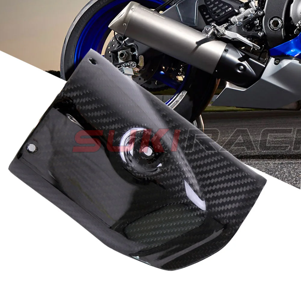 

YZF-R6 Carbon Fiber Motorcycle Exhaust Protection For Yamaha YZF-R6 2017 2018 2019 2020 Motorcycle Accessories