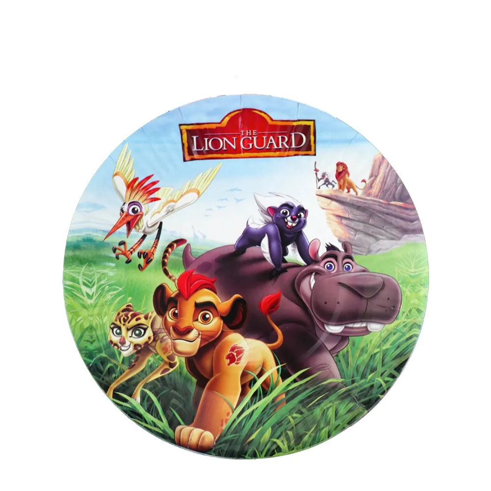 Набор одноразовой столовой посуды с изображением короля льва |