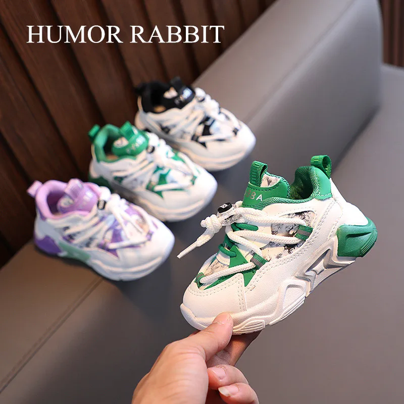 Size 21-36 Girls Sneakers 2022 Boys Sports Shoes Spring Autumn New Children's Old Shoes Boys All-match Fashion Kids Casual Shoes