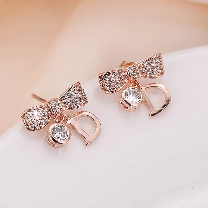 

Japanese Korean Fashion Delicacy High Quality Lettered D Ear Stud Friends Banquet Wear BEEKING WOMEN'S Jewelry Earrings 2022