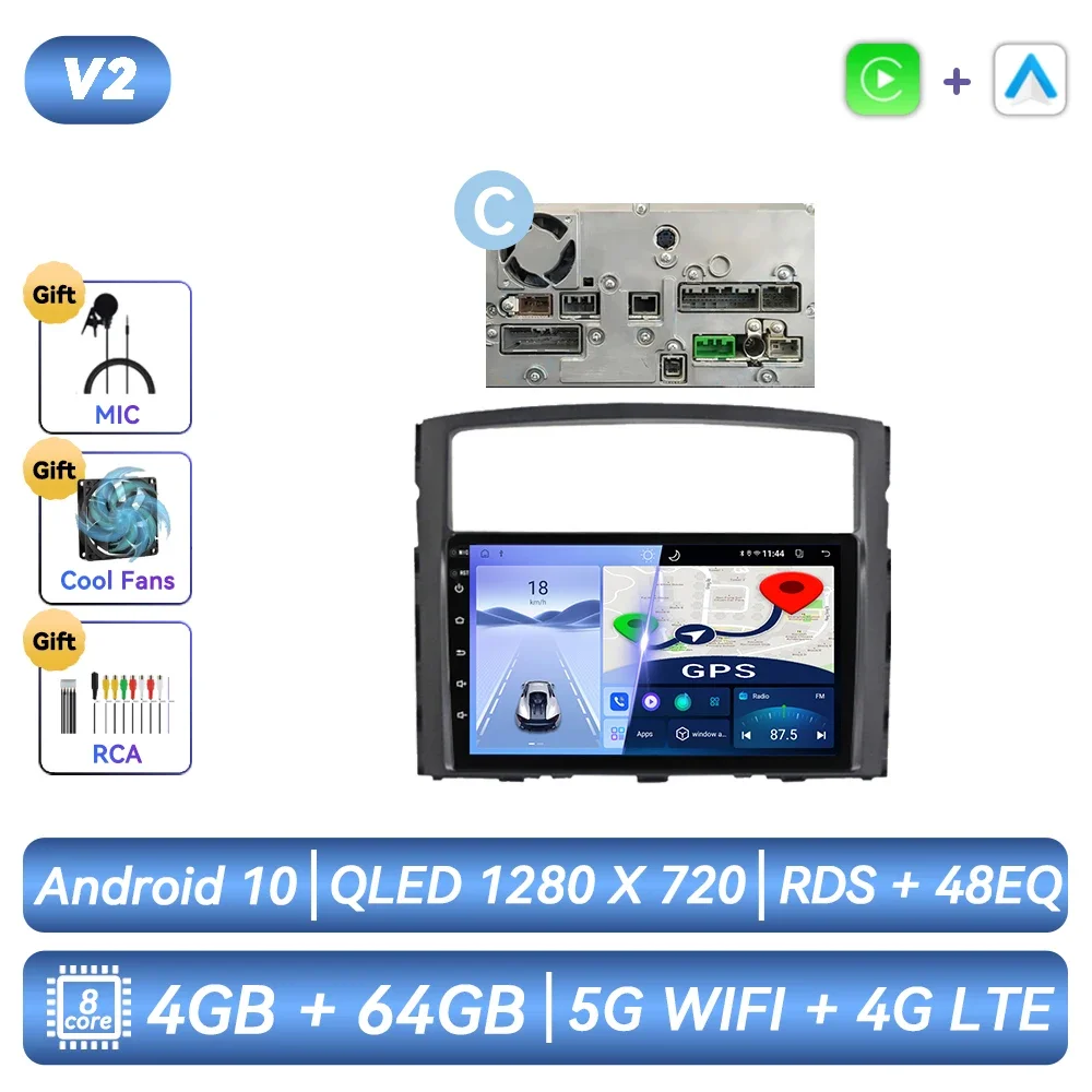 

Для Mitsubishi Pajero 4 2006 2007 2008 2009 2010 2011 2012 2013 2014 Android Автомобильный радиоприемник Автомобильный мультимедийный плеер GPS-навигация Carplay Сенсорный экран Авто стерео