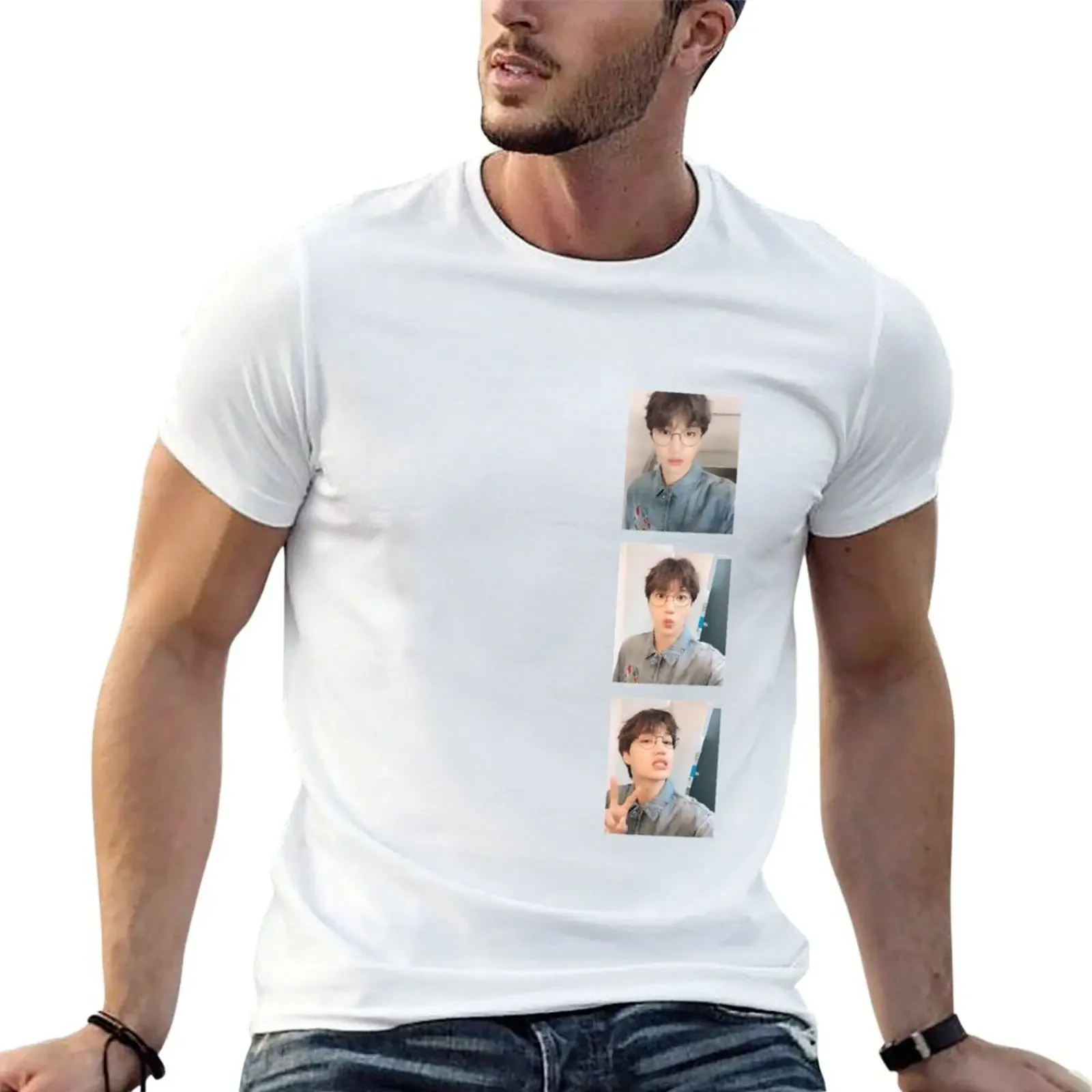 EAT SLEEP LOVE JONGIN T-Shirt vintage hippie clothes fruit of the loom mens t shirts