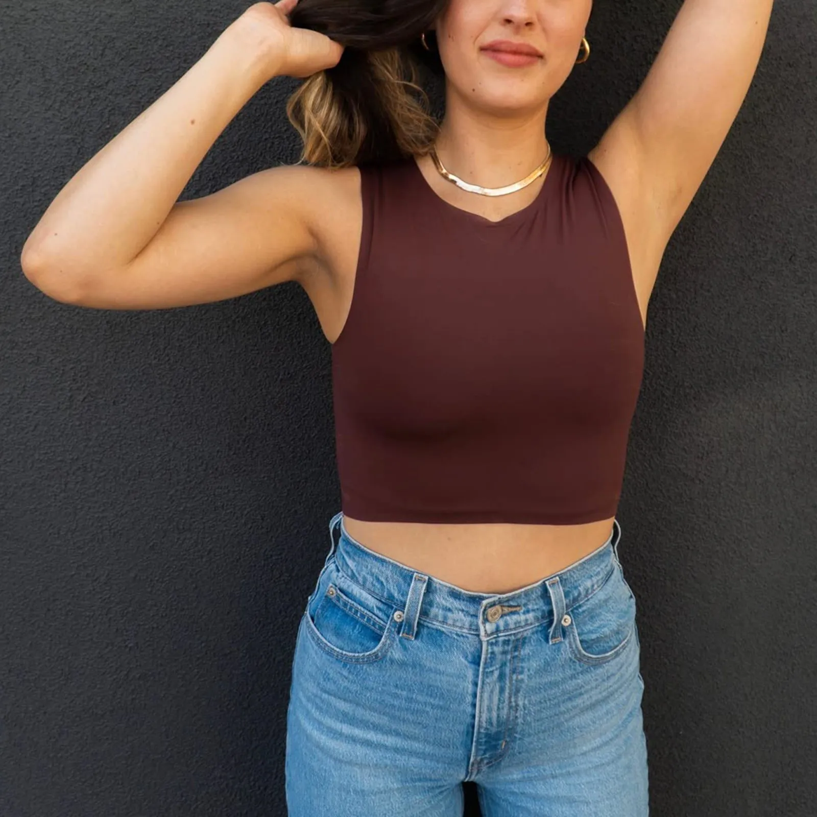 

Women's Solid Color Short Ice Silk High Elastic Sports Yoga Vest