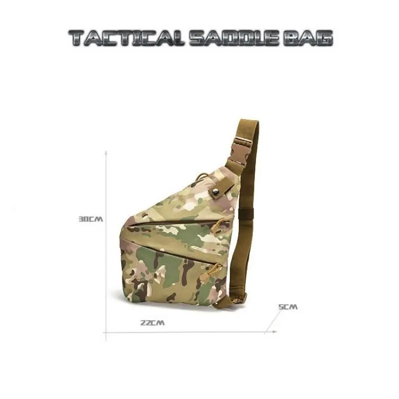 Outdoor Camouflage Riding Climbing Chest Bag Light Waterproof Storage Bag Men's Shoulder Messenger Bag Leisure Travel Chest Pack