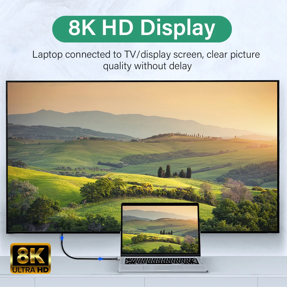 8K 60HZ 4K 120HZ HDMI-кабель для ТВ ноутбука PS4 PS5 Xiaomi mi Box PC Сверхскоростной HD-видео шнур 1M 2M