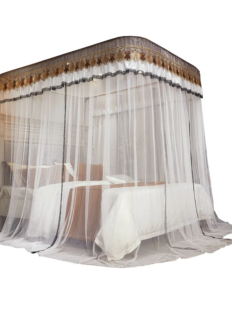 

Summer Household Floor Mosquito Net U-Shaped Ultra-Fine-Meshed Thickening Convenient Removable Washable