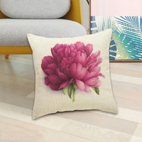 floral hydrangea pillowcase rose pattern cushion cover easy cover clean parlor pillowcase gift to friend pillow ornament b9p3