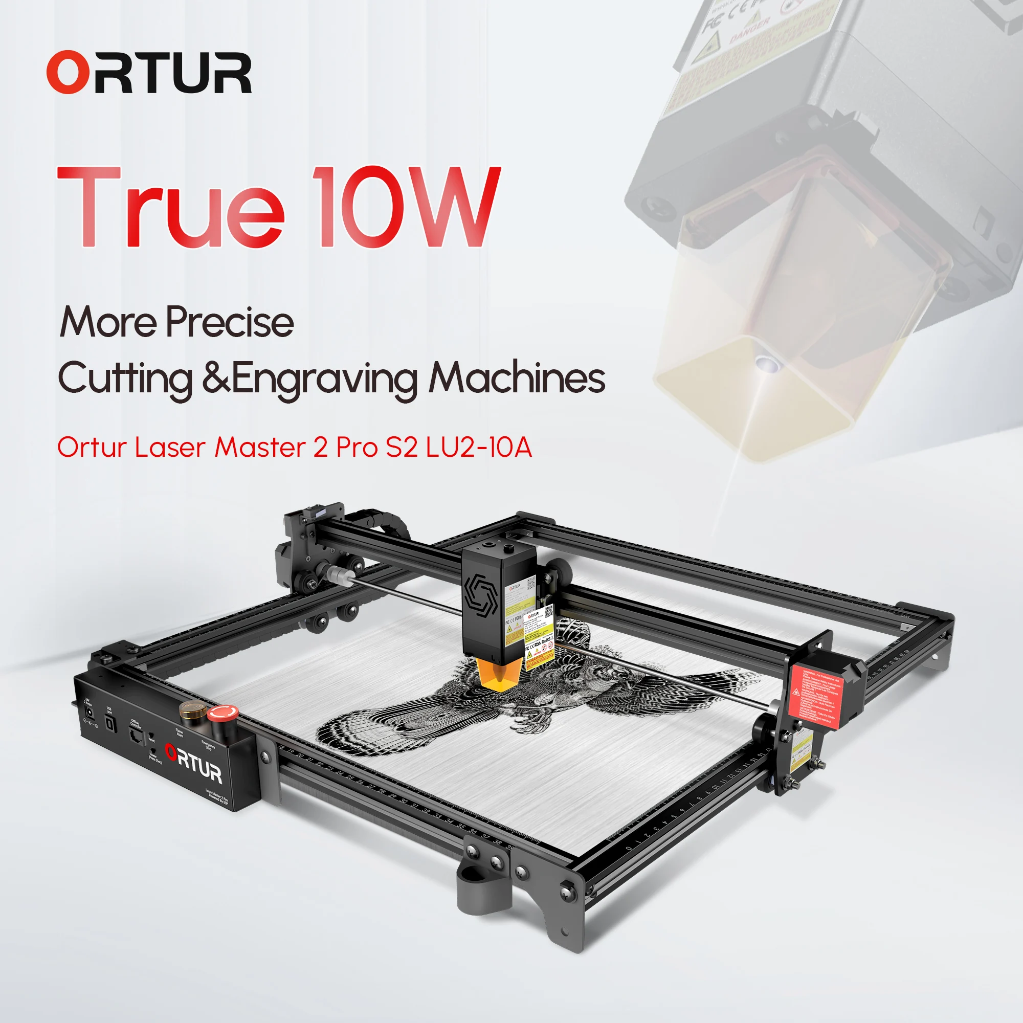 Ortur Laser Engraving S2 PRO Cutting Machine Desktop With Rotary Attachment for Laser Engraver YRR 2.0 for Cylindrical Objects