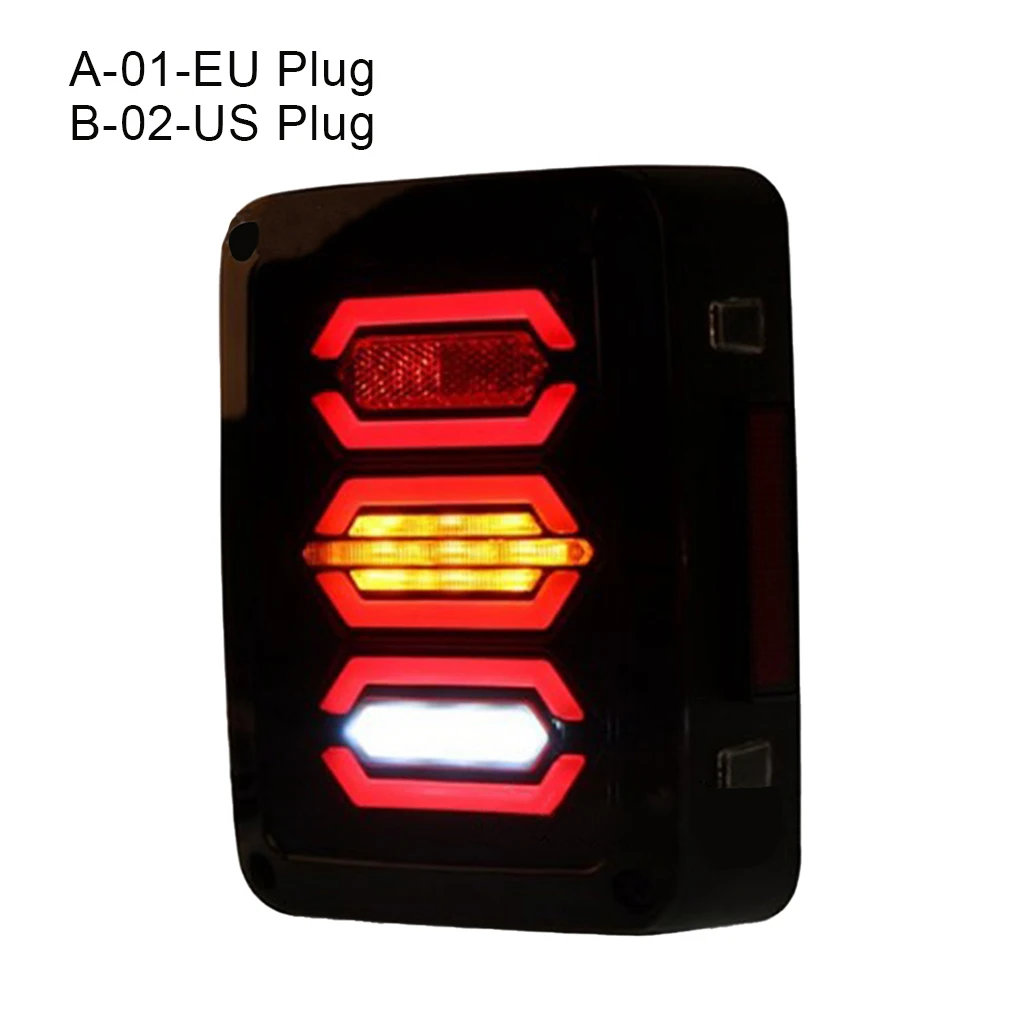 

2 Pieces Tail Light Vehicle Rear Driving Signal Lamp Taillight Automobile Maintenance Modified Spare Parts US Plug