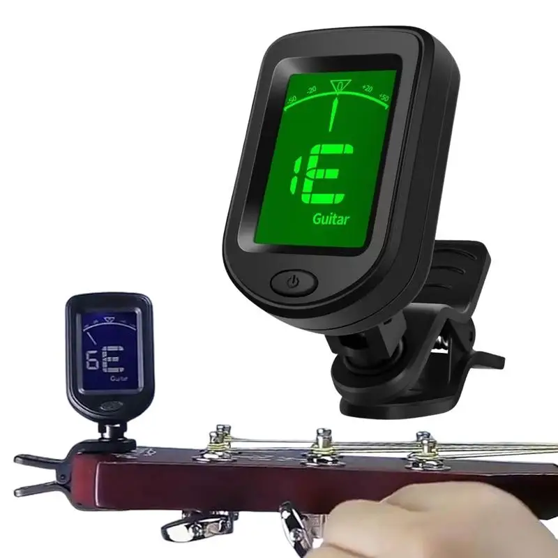 

Acoustic Guitar Tuner 360 Degree Adjustable Design Professional Clip On Tuner Twelve Equal Tempered Multi-Function Electronic