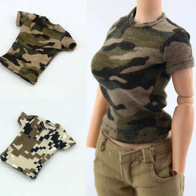 

Модель женской камуфляжной экшн-фигурки в масштабе 1/6, с коротким рукавом, 12 дюймов