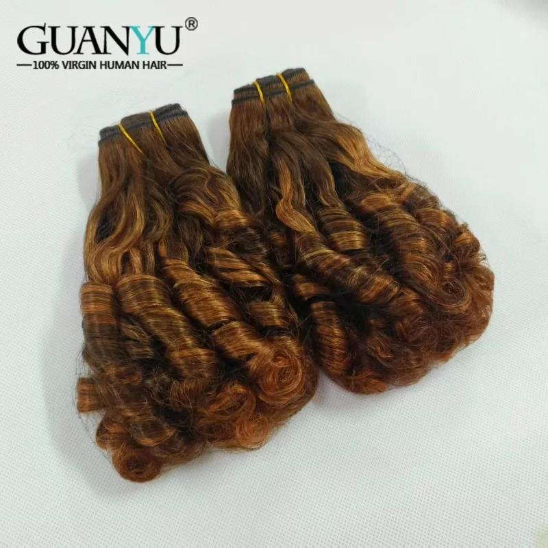 Фото Наборы бразильских натуральных волос Funmi Honey Blonde P4/30, 3/4 пучка, 100 г, для наращивания и плетения №1