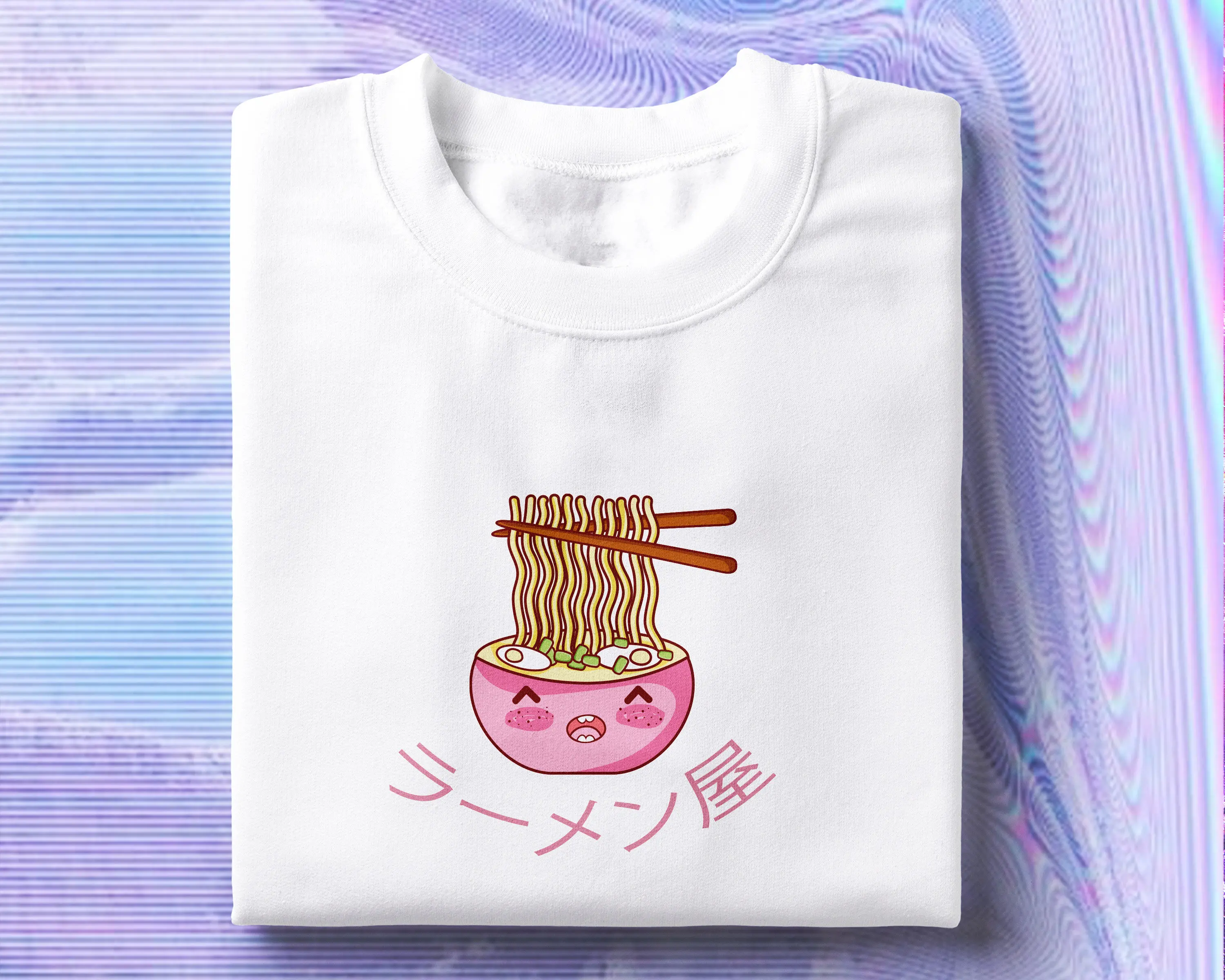 Футболка для рамен Милая лапша ноды Vaporwave Foodie Miso Shoyu Shio