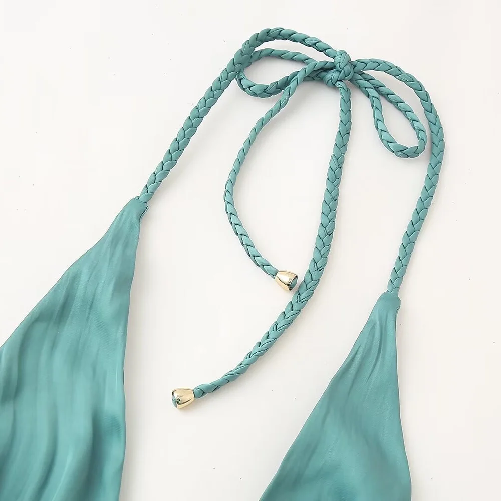 Juqinran женское модное однотонное клетчатое платье с енотом и v-образным вырезом