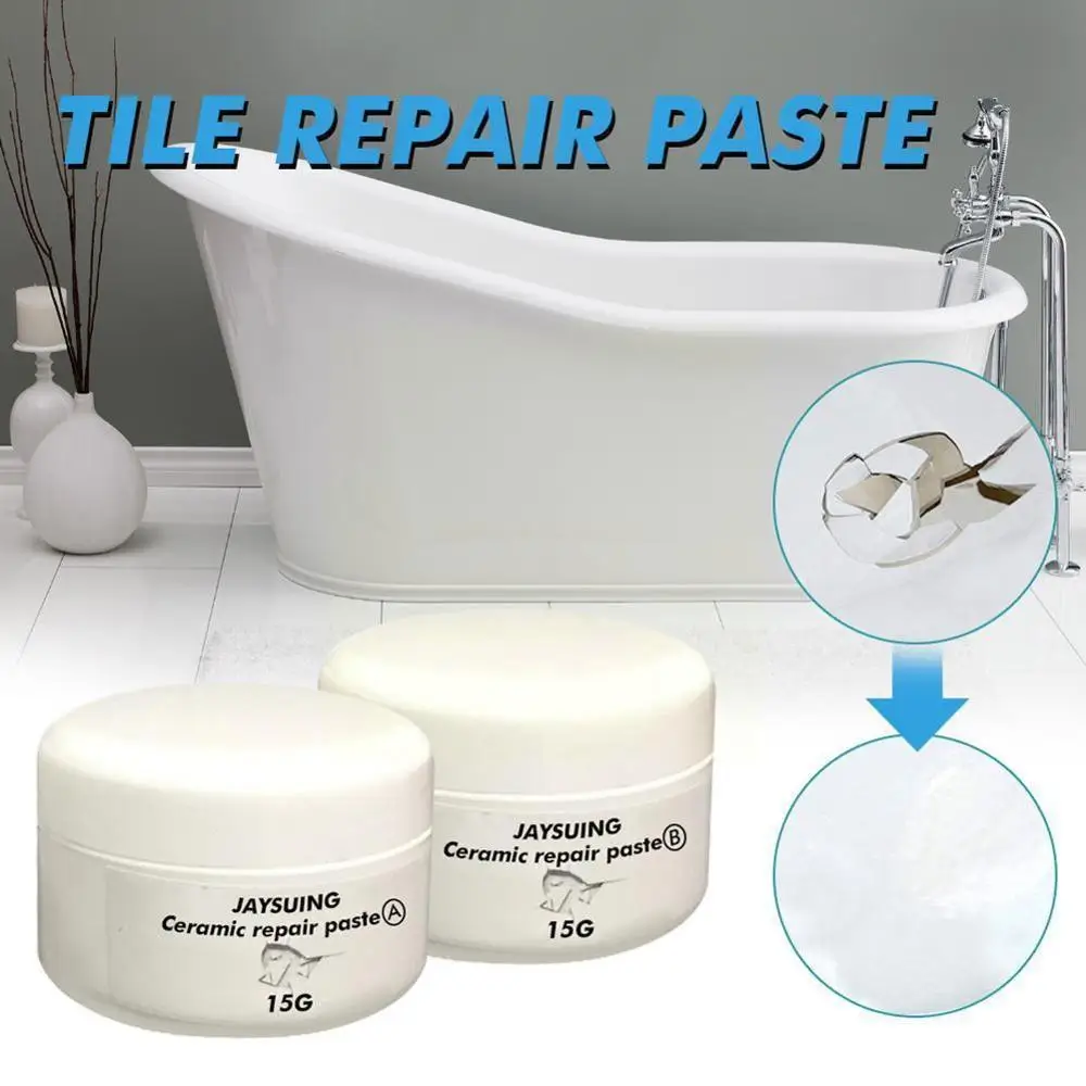 

Ceramic Paste Floor Tile Adhesive Tile Repair Agent Tub Tile and Shower Repair Kit Porcelain Repair Kit for Crack Chip U1U1