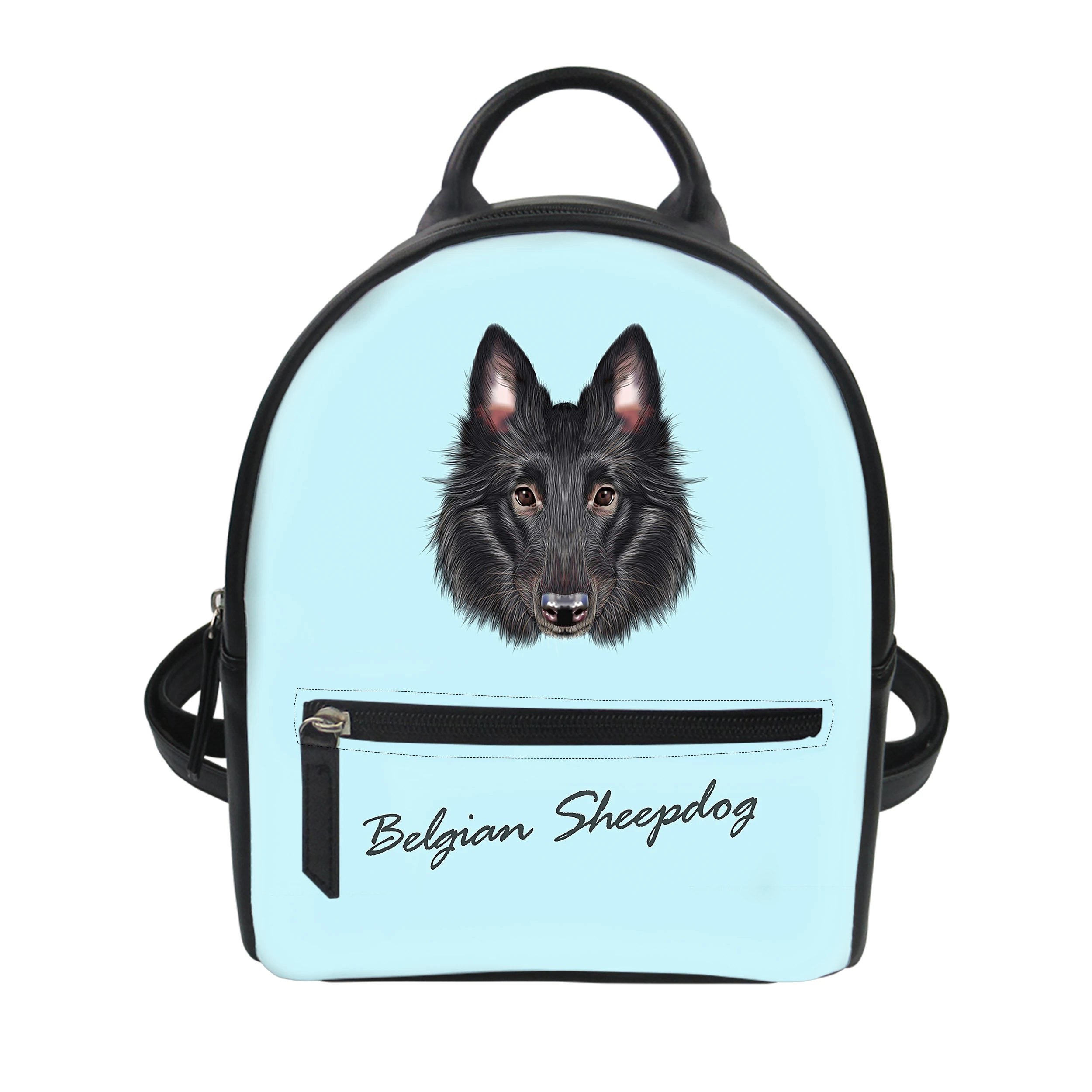 Lovely Dog Print Female Backpack School Supplies Schoolbag Women Casual Book Bag for Girls Mochila