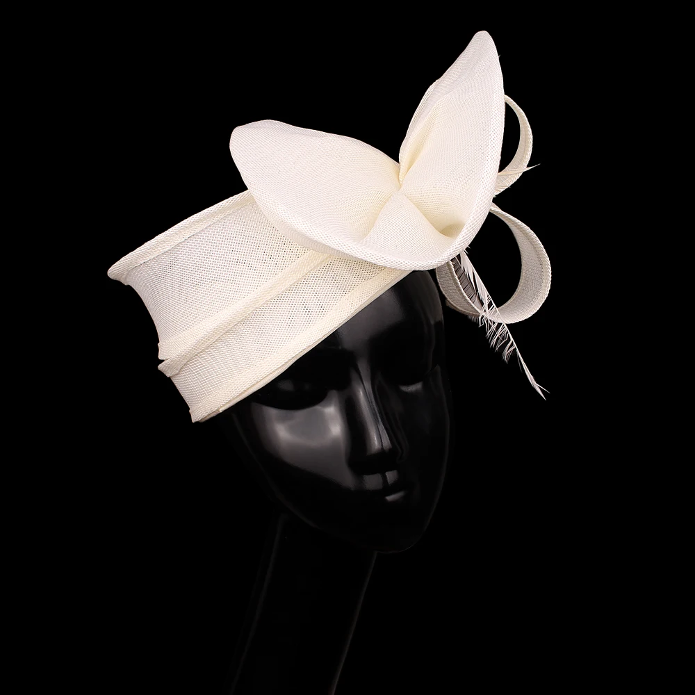 Женские свадебные чародеи для волос бежевые шляпы с повязками на голову