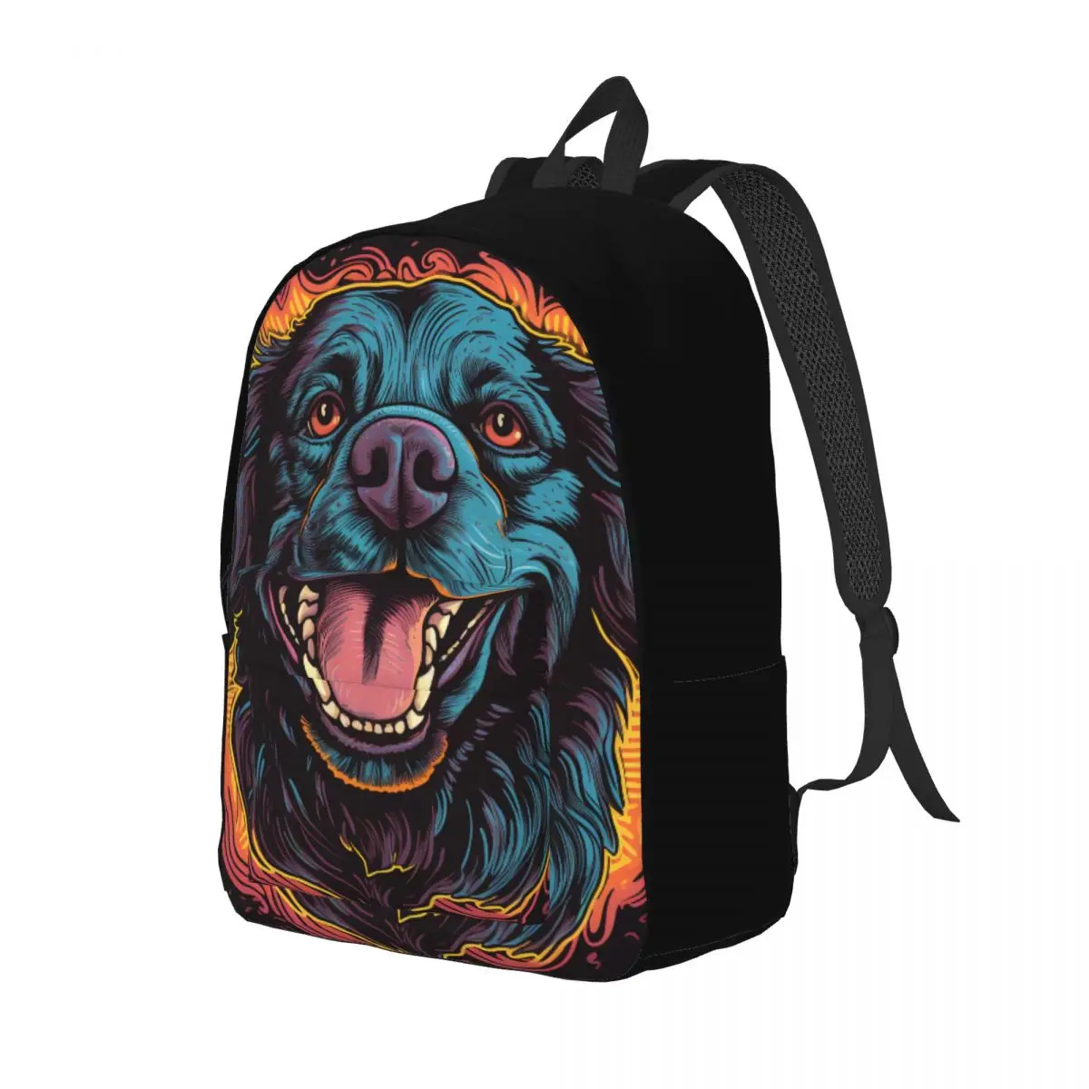 

Dog Canvas Backpacks Hand Drawn Vintage Bag University Backpack Big Casual Bags