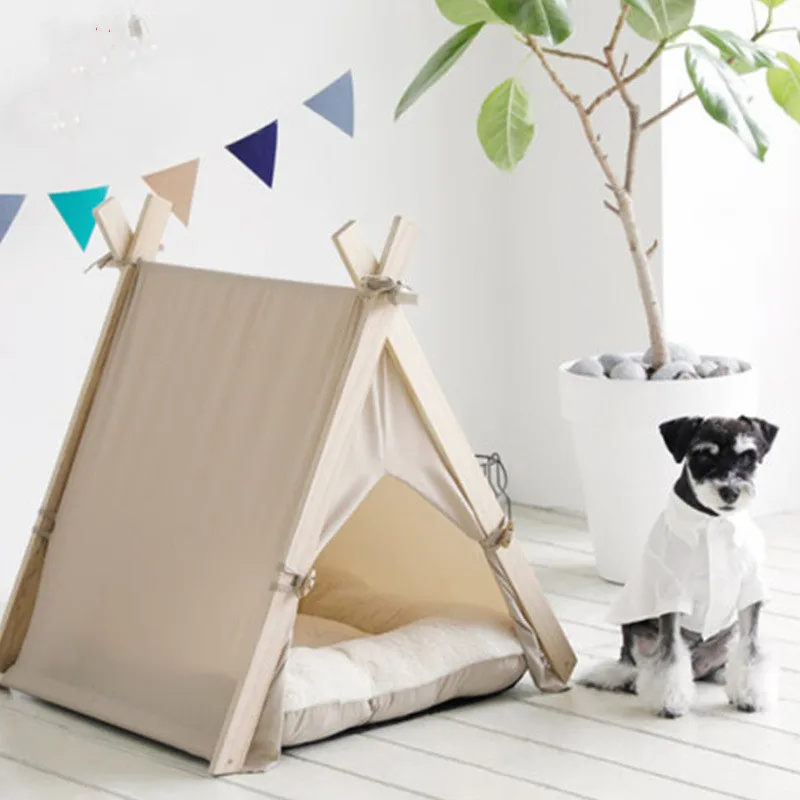 

Pet Tent Dog Bed Cattery Puppy Teddy Removable And Washable Cotton Canvas Lion Pet House