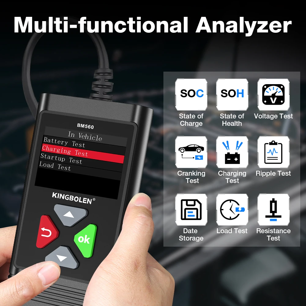 Прибор для проверки автомобильных аккумуляторов BM560 6 в 12 В 24 100-2000 CCA | Автомобили и