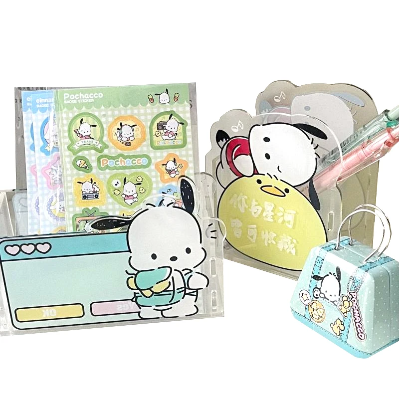 Sanrio Pachacco аниме акриловый держатель для ручек милый прозрачный контейнер