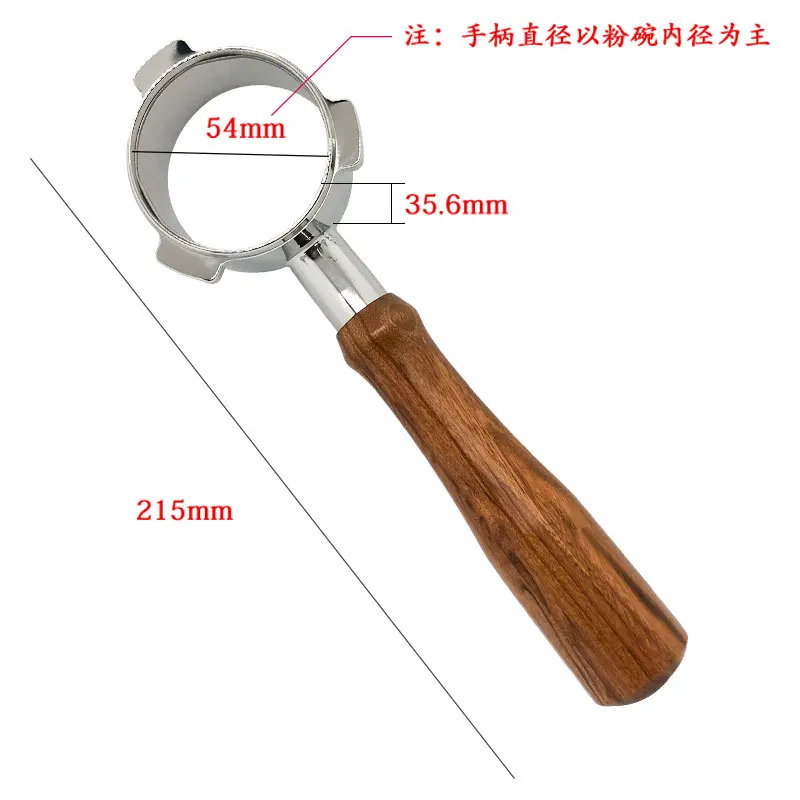 

Bottomless Naked Portafilter Coffee Espresso Stainless Steel Coffee Handle 58MM Wooden Coffee Machine Filter Portafilter