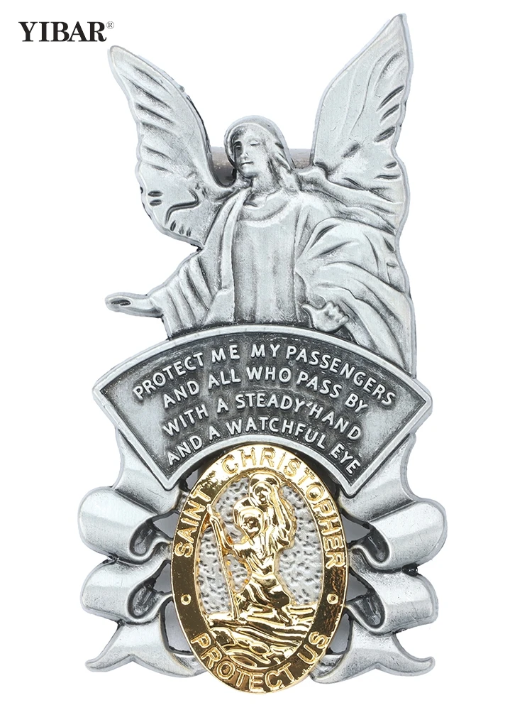 Автомобильный зажим для козырька Святого Кристофера призрачный ангел козырек