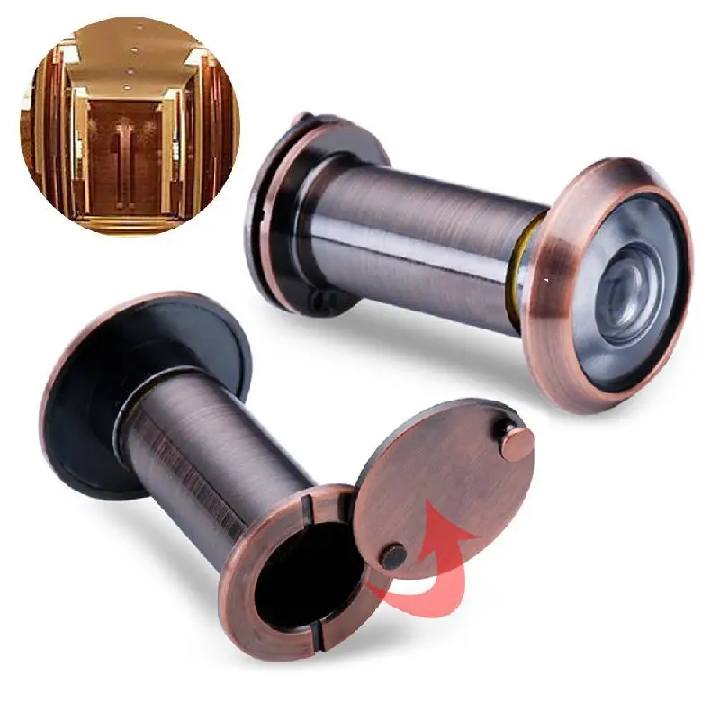 

Door Viewer 200 Degree Wide Angle Security Peephole with Rotating Privacy Cover Adjustable Anti-peeping Door Eye for Home Office
