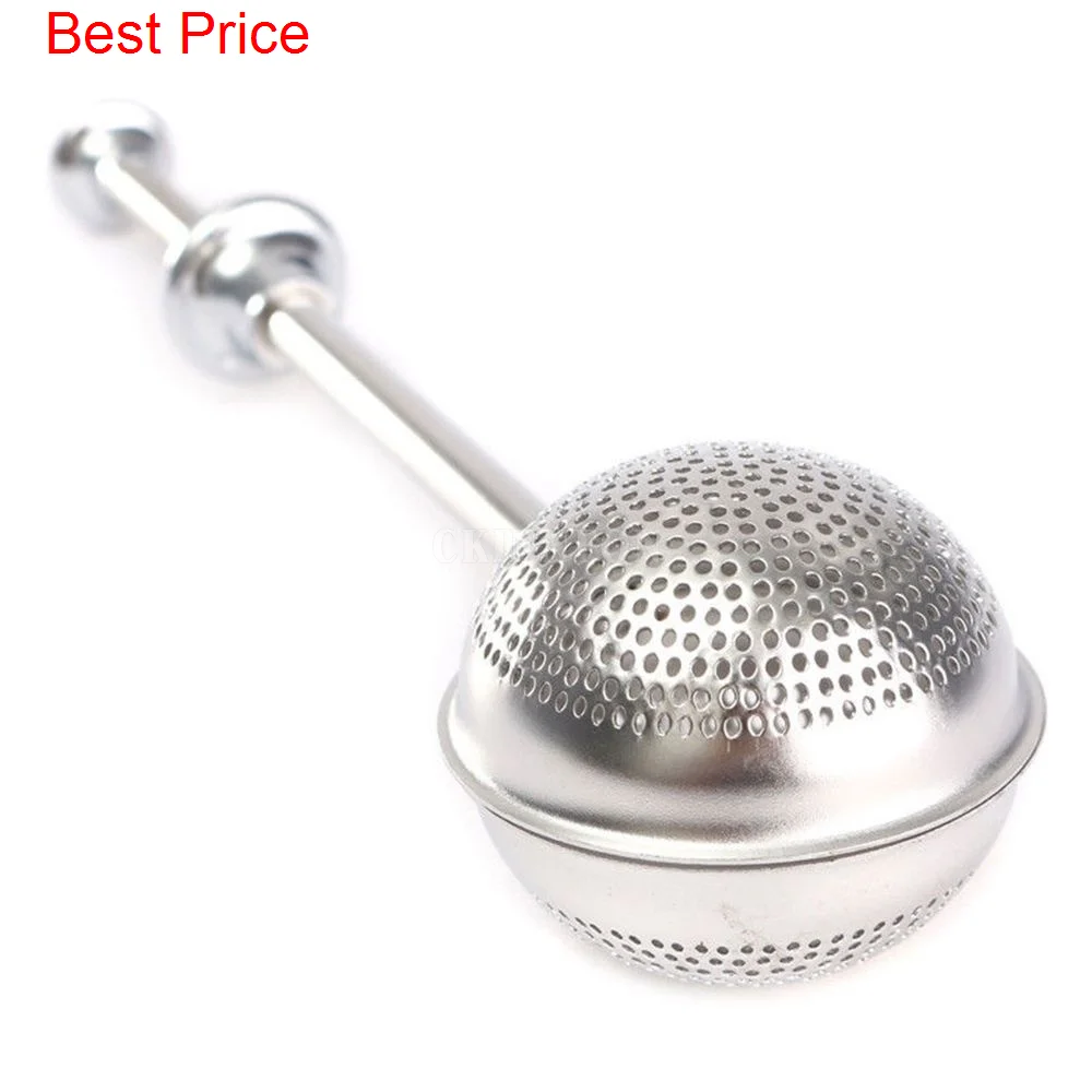

50Pcs/Lot New Push Creative Stainless Steel Tea Leaf Loose Teaspoon Mesh Herb Strainer Spice Filter Infuser Ball