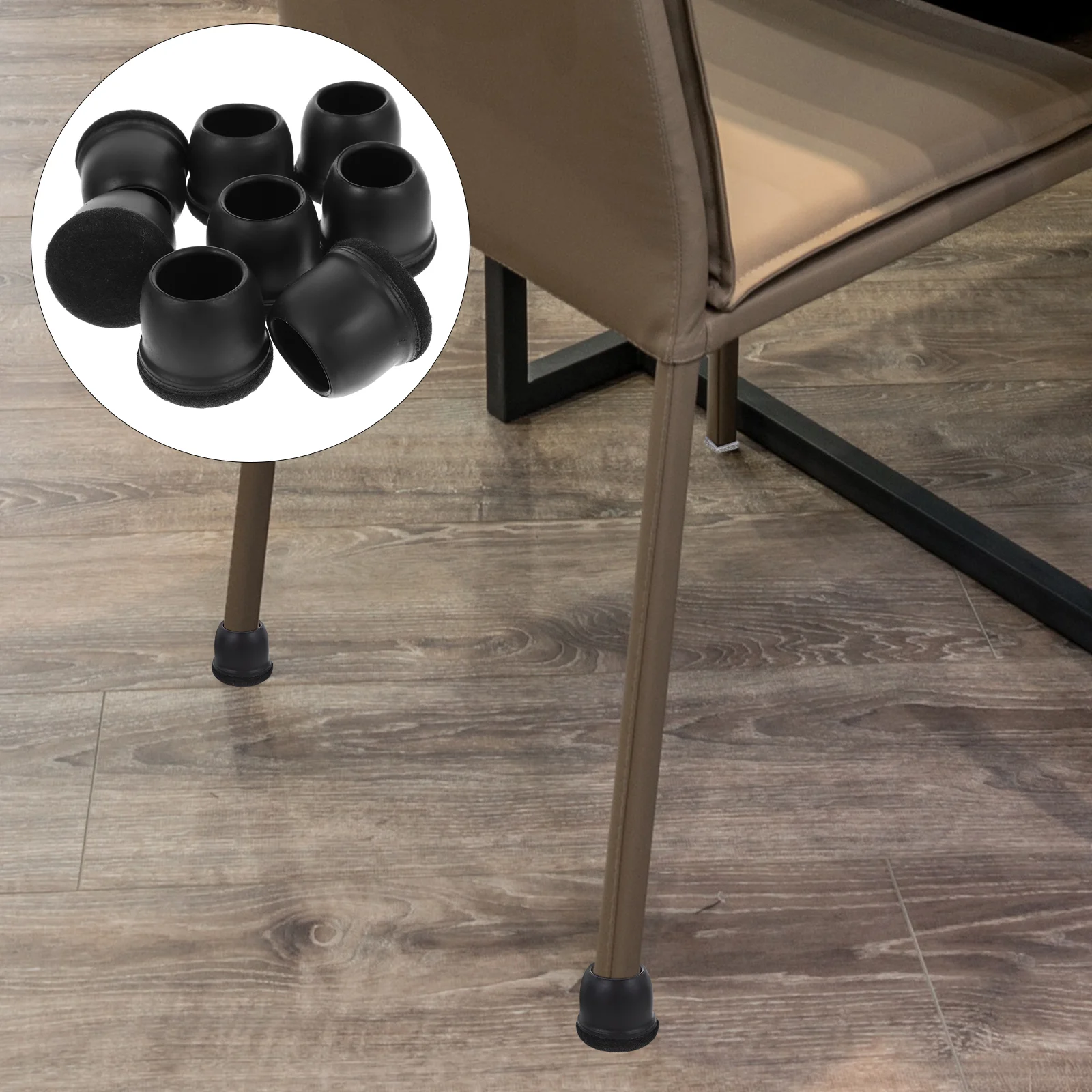 

24 Pcs Table Legs Chair Caps Floor Protectors Furniture Feet Covers Clear Tpe Mats