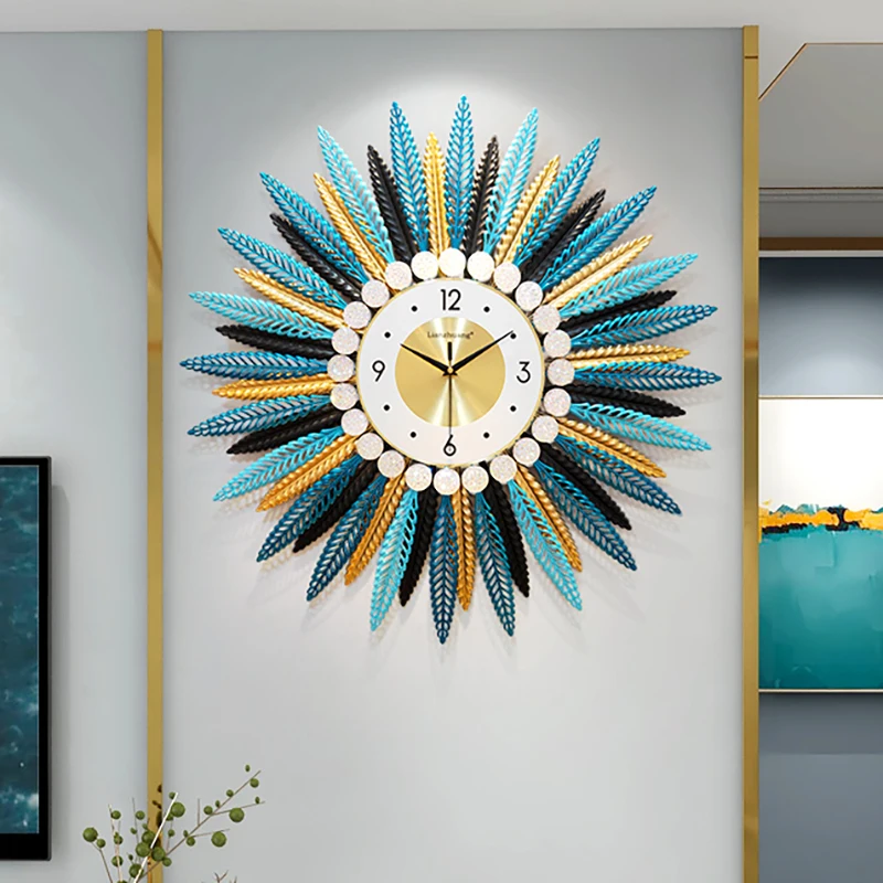Модные цифровые настенные часы роскошные круглые офисные с иглой скандинавский