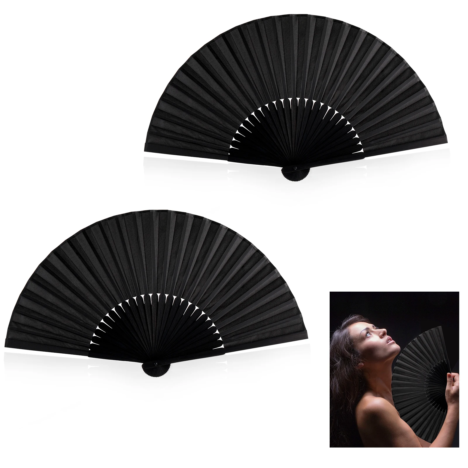 

2 Pieces Folding Fan Fans Vintage Party Crafts Home Ornament Performance