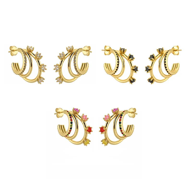 Позолоченные Уникальные Дизайнерские серьги-гвоздики ISUEVA для женщин, серьги-гвоздики с инкрустацией из циркония, 2023, модные ювелирные изделия, оптовая продажа